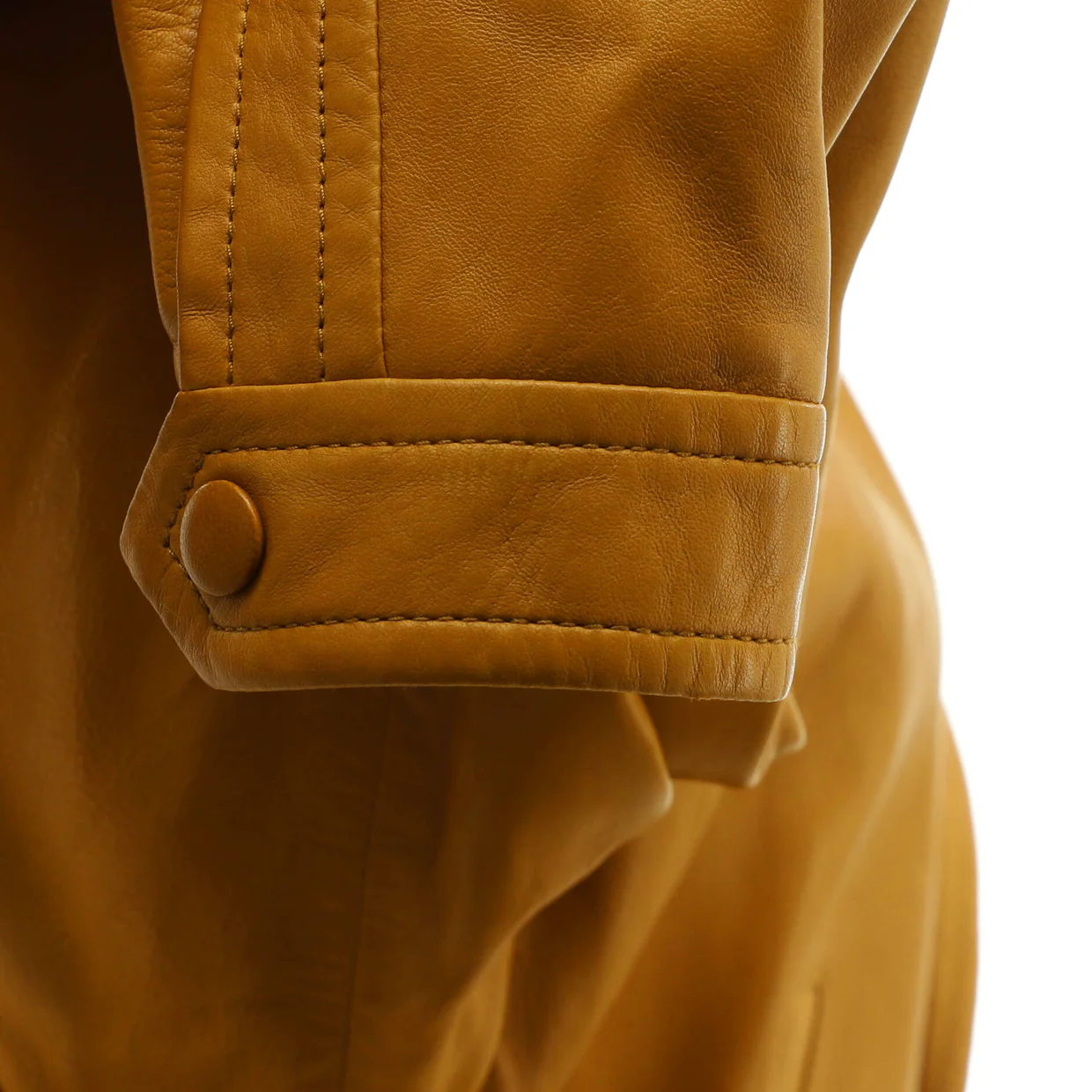 Women's Double Breasted Belted Jacket Leather - Deep Luxury