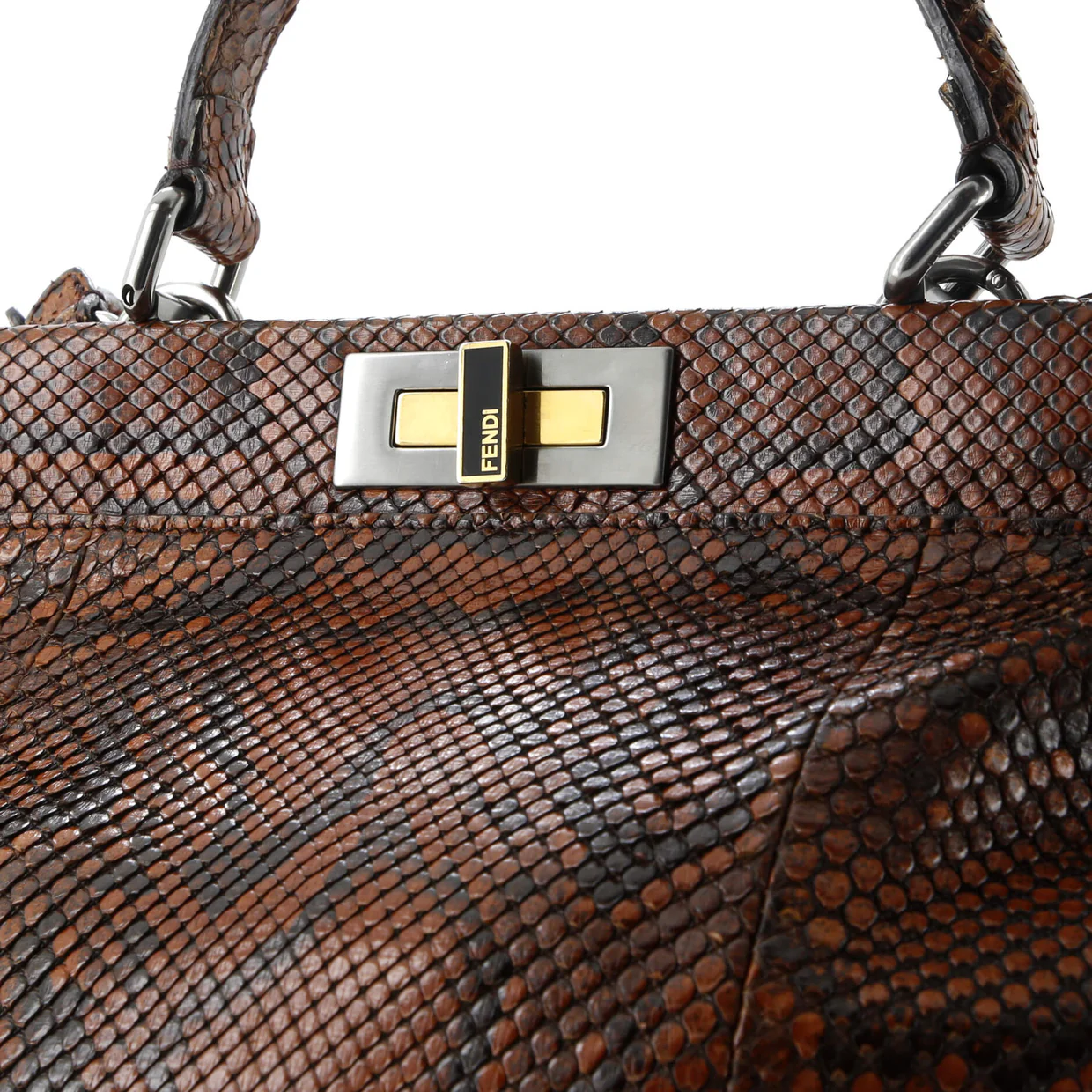 Peekaboo Bag Python Regular - Deep Luxury