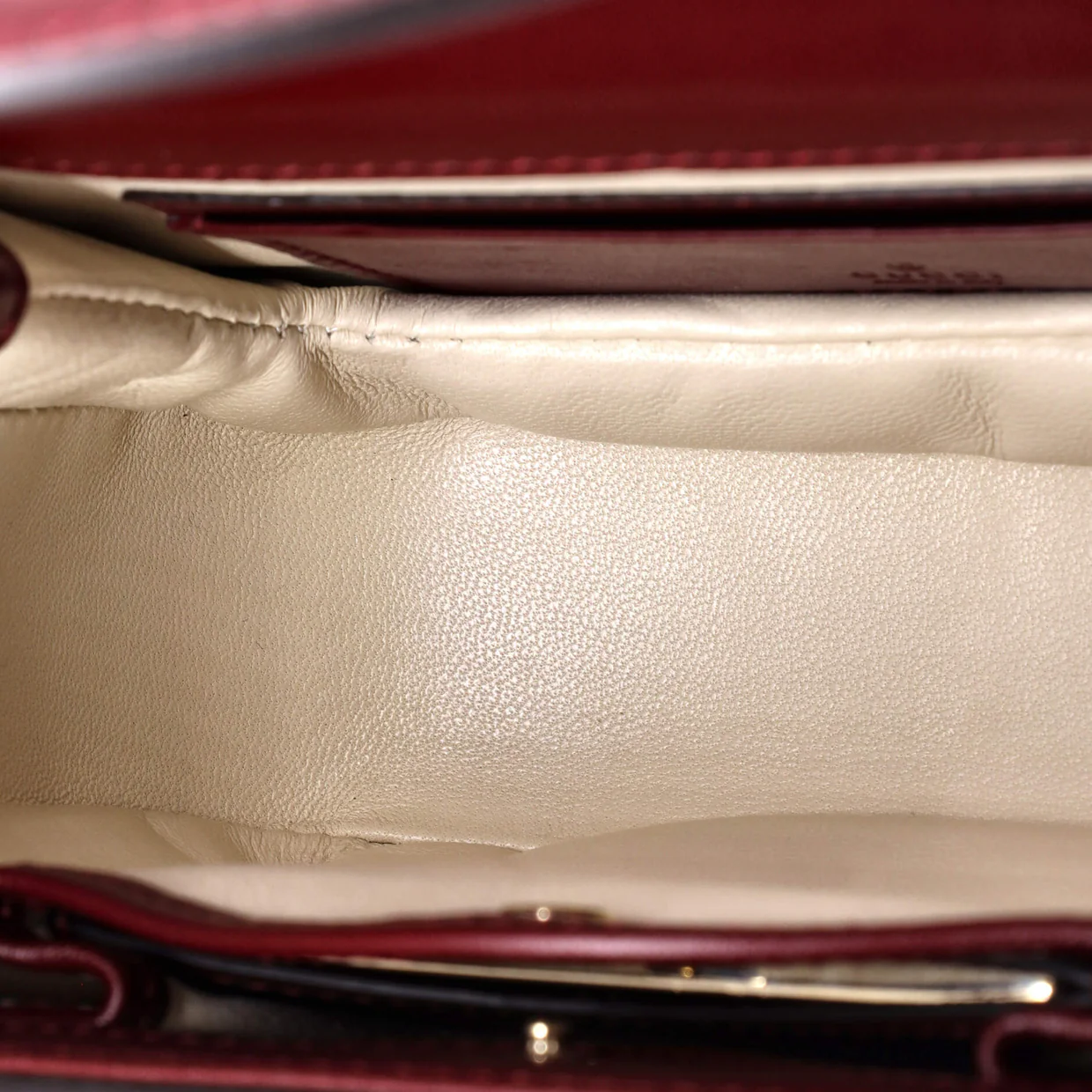 Bamboo 1947 Logo Top Handle Bag Embossed Patent Mini - Deep Luxury