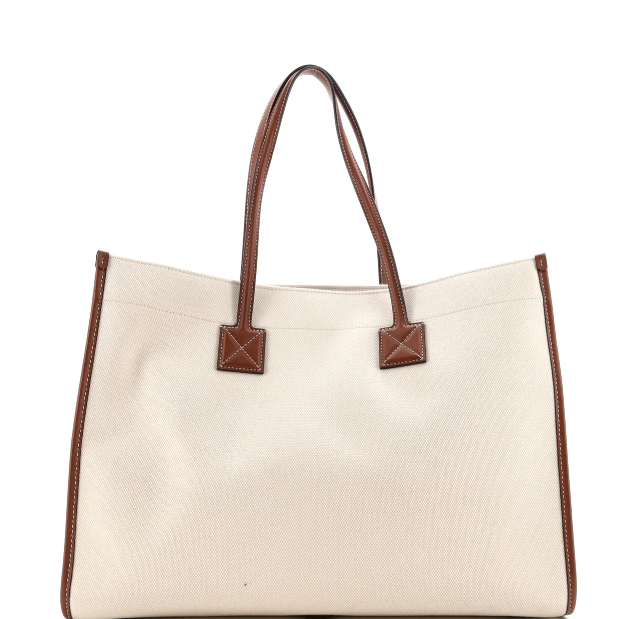 Freya Shopping Tote Canvas with Leather Medium - Deep Luxury