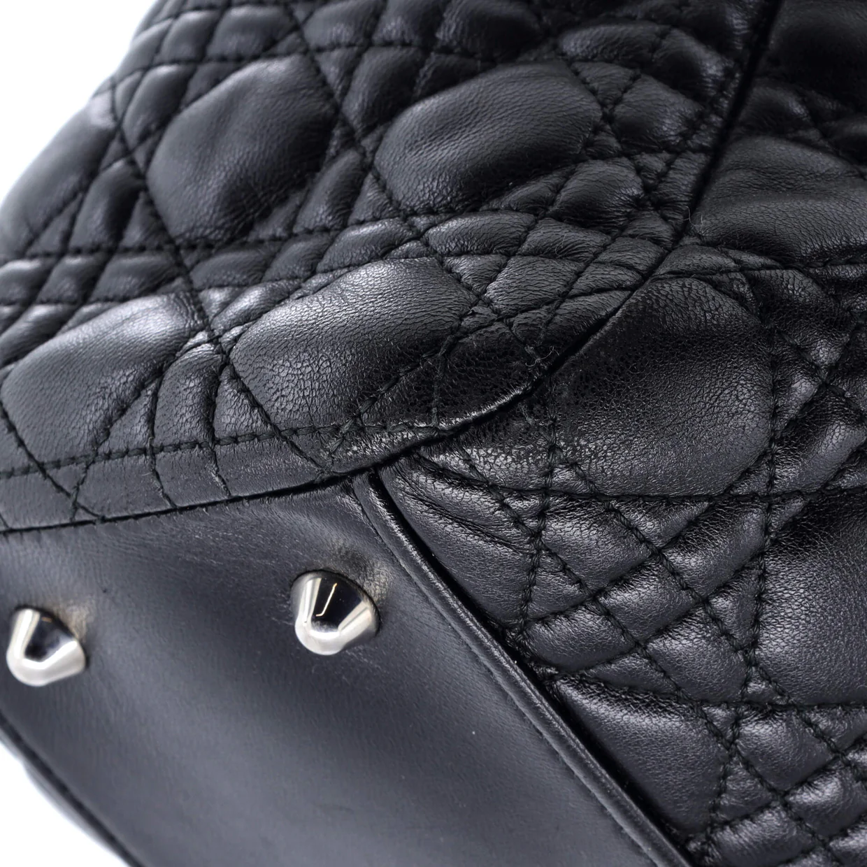 Soft Chain Tote Cannage Quilt Lambskin Large - Deep Luxury