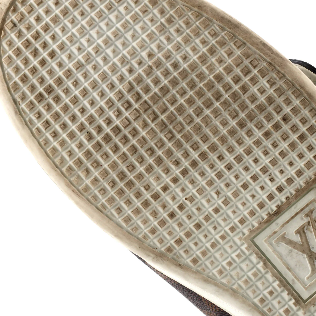 Women's FrontRow Velcro Sneakers Leather with Damier - Deep Luxury