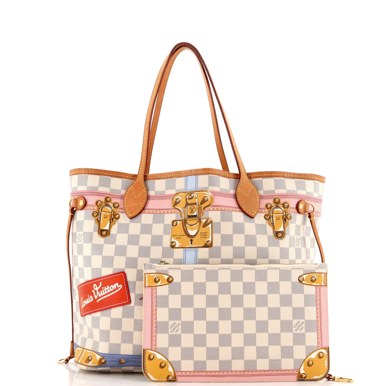 Neverfull NM Tote Limited Edition Damier Summer Trunks MM - Deep Luxury