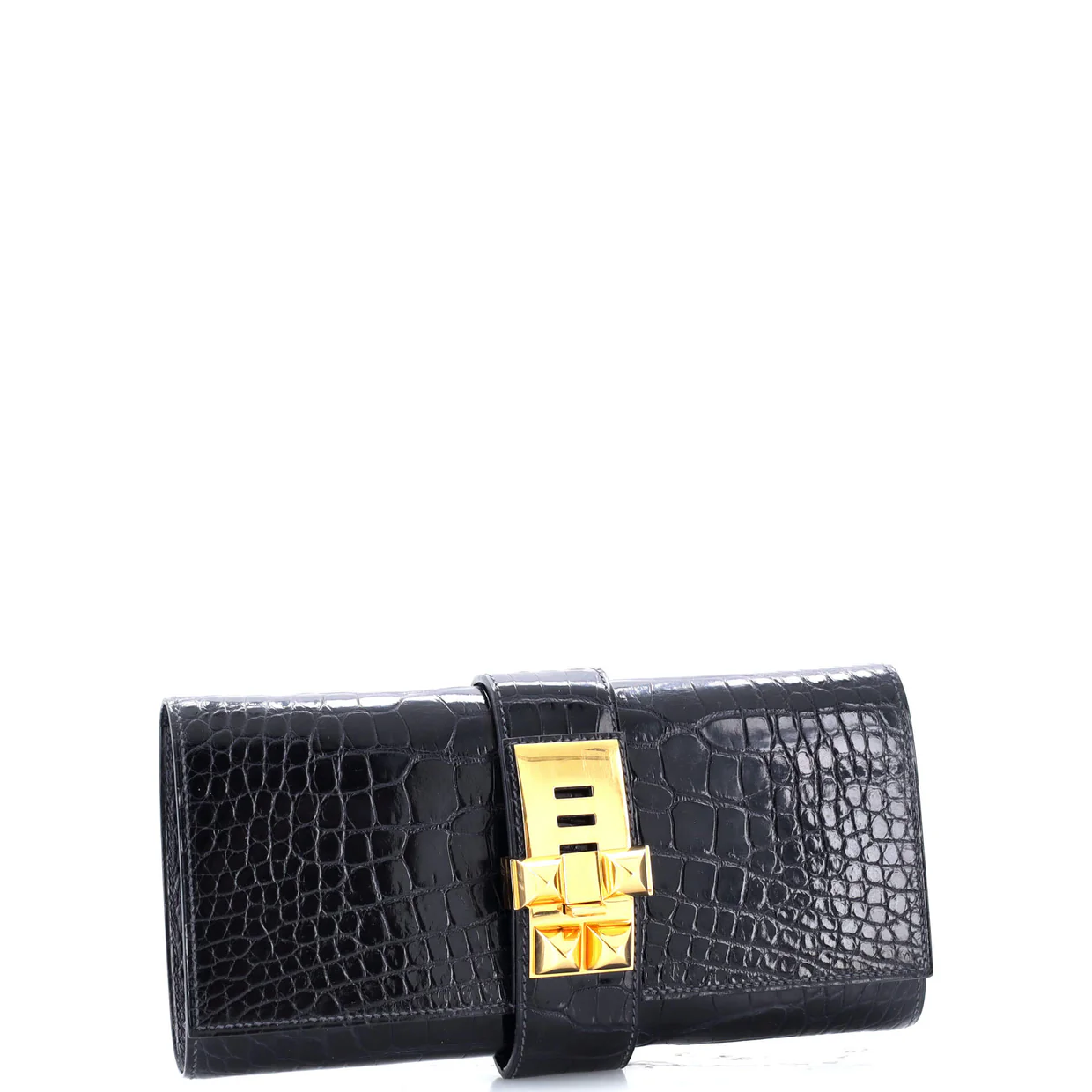 Medor Clutch Shiny Alligator 23 - Deep Luxury