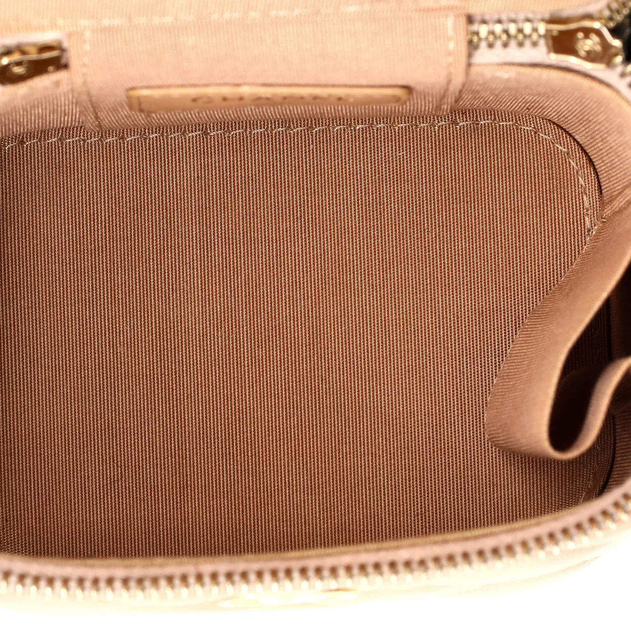 Classic Top Handle Vanity Case with Chain Quilted Lambskin Mini - Deep Luxury