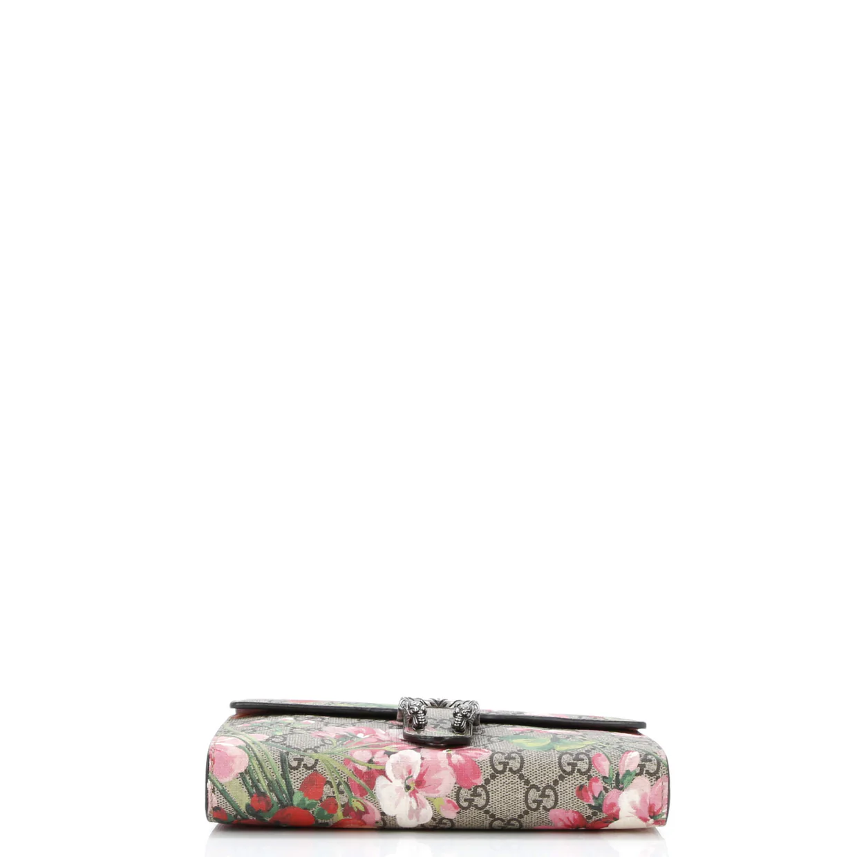 Dionysus Chain Wallet Blooms Print GG Coated Canvas Small - Deep Luxury