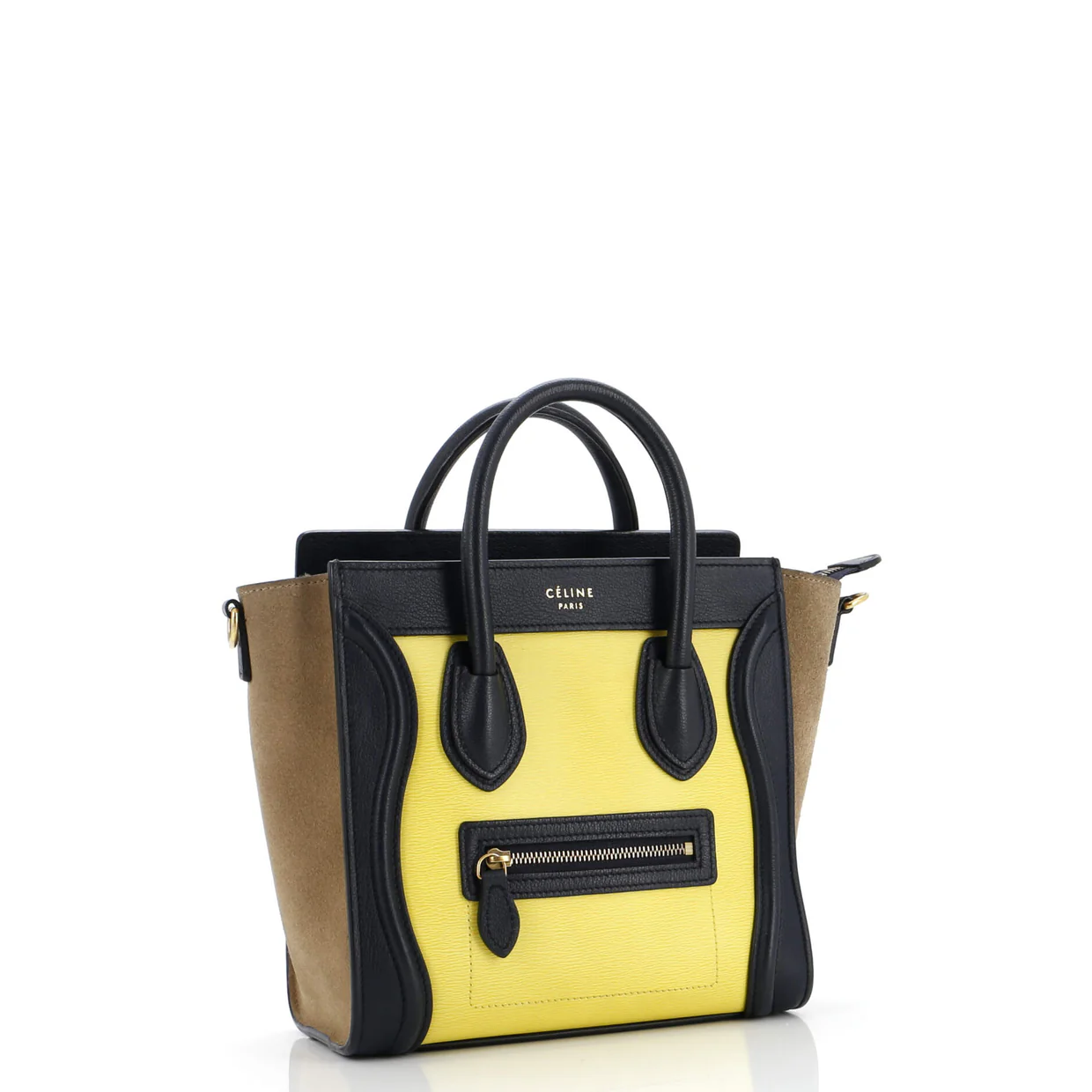 Tricolor Luggage Bag Leather Nano - Deep Luxury