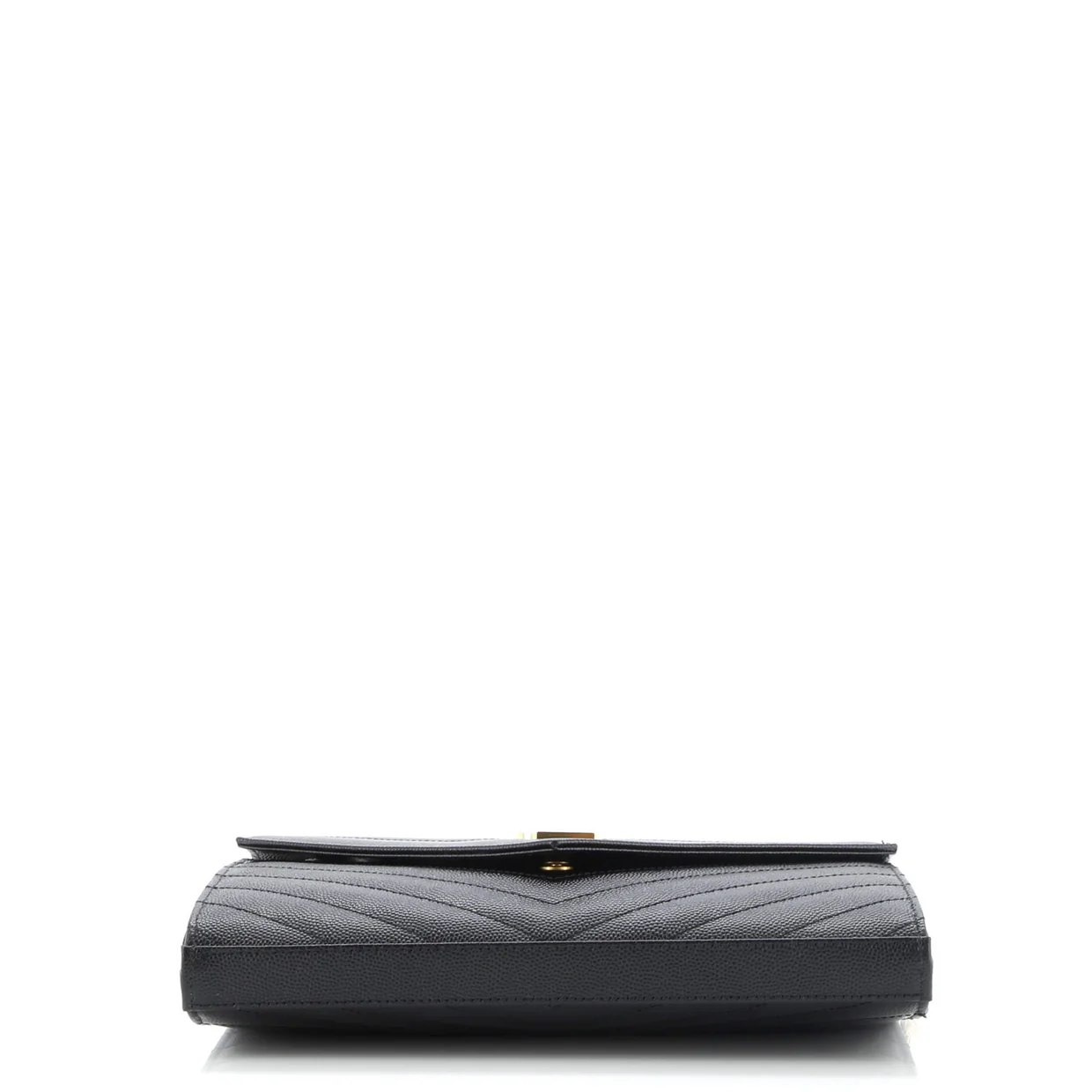 Classic Monogram Wallet on Chain Matelasse Chevron Leather Medium - Deep Luxury