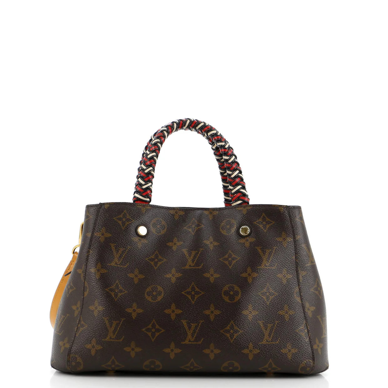 Braided Handle Montaigne Handbag Monogram Canvas BB - Deep Luxury