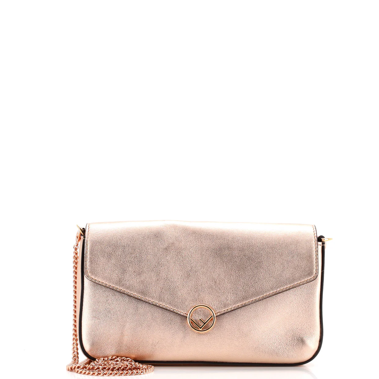 F Is Fendi Envelope Chain Clutch Leather Small - Deep Luxury