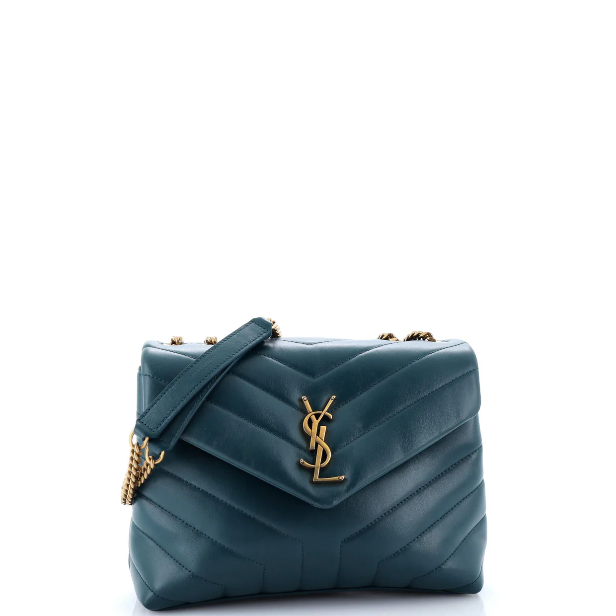 Loulou Shoulder Bag Matelasse Chevron Leather Small - Deep Luxury