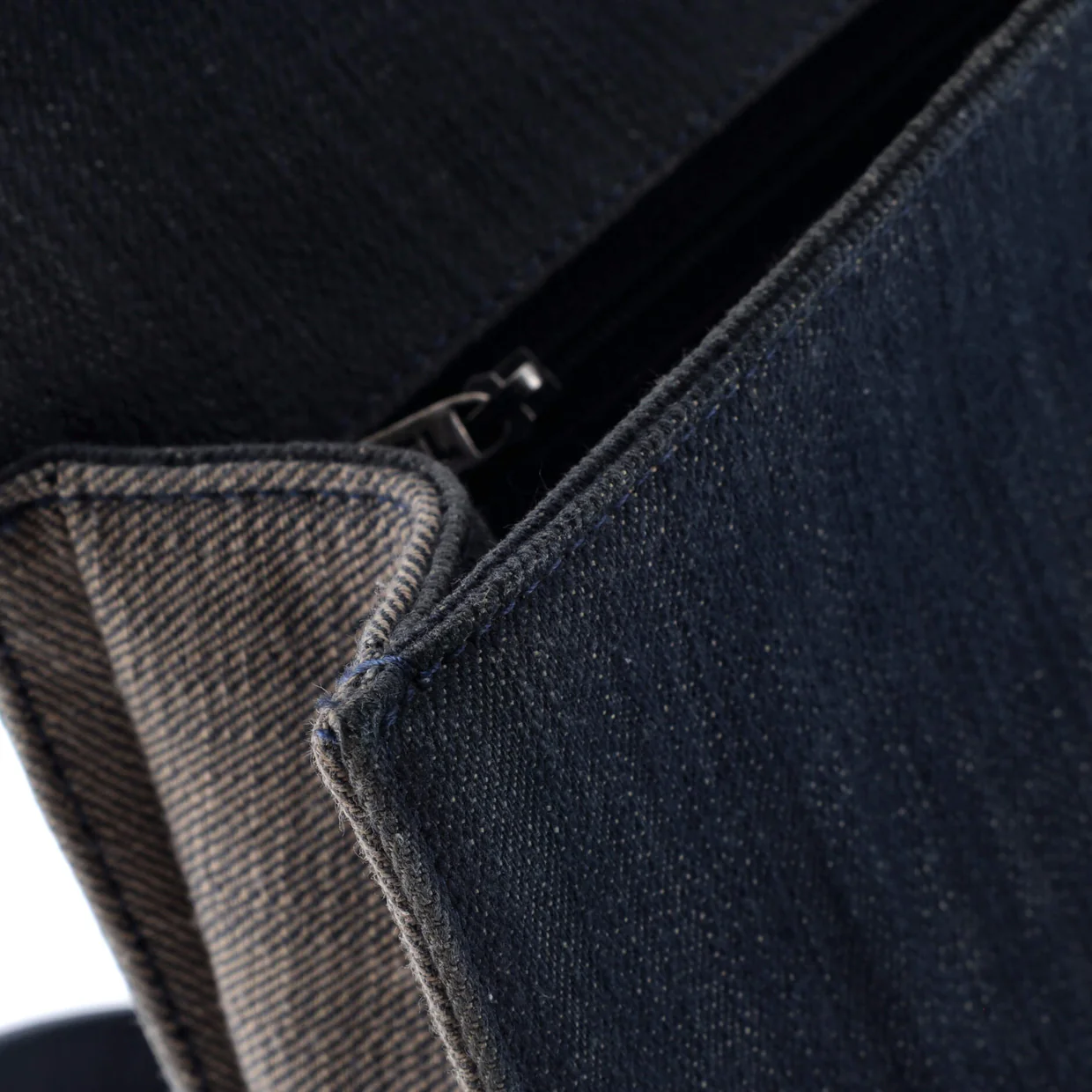 Boy Flap Bag Chevron Denim New Medium - Deep Luxury