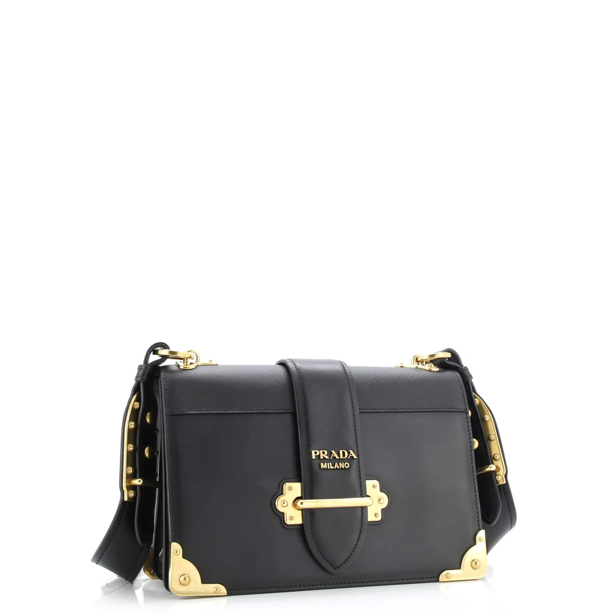 Cahier Crossbody Bag Leather and Saffiano Leather Large - Deep Luxury