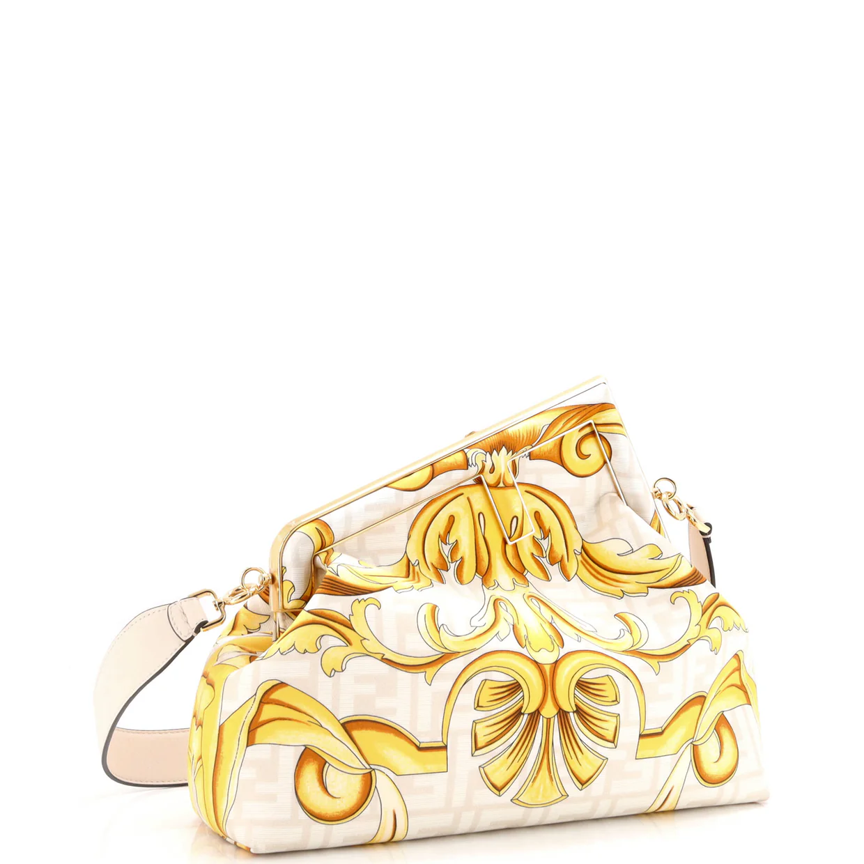 x Versace Fendace First Bag Printed Zucca Silk Medium - Deep Luxury