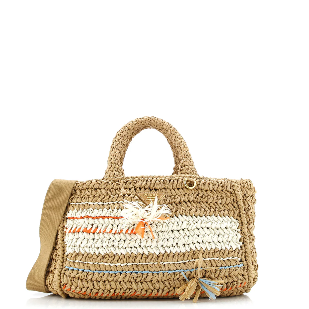 Canapa Convertible Tote Raffia Crochet Small - Deep Luxury