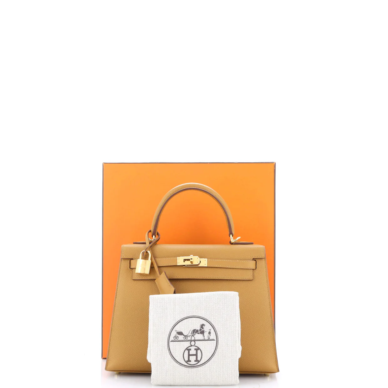 Kelly Handbag Sesame Epsom with Gold Hardware 25 - Deep Luxury
