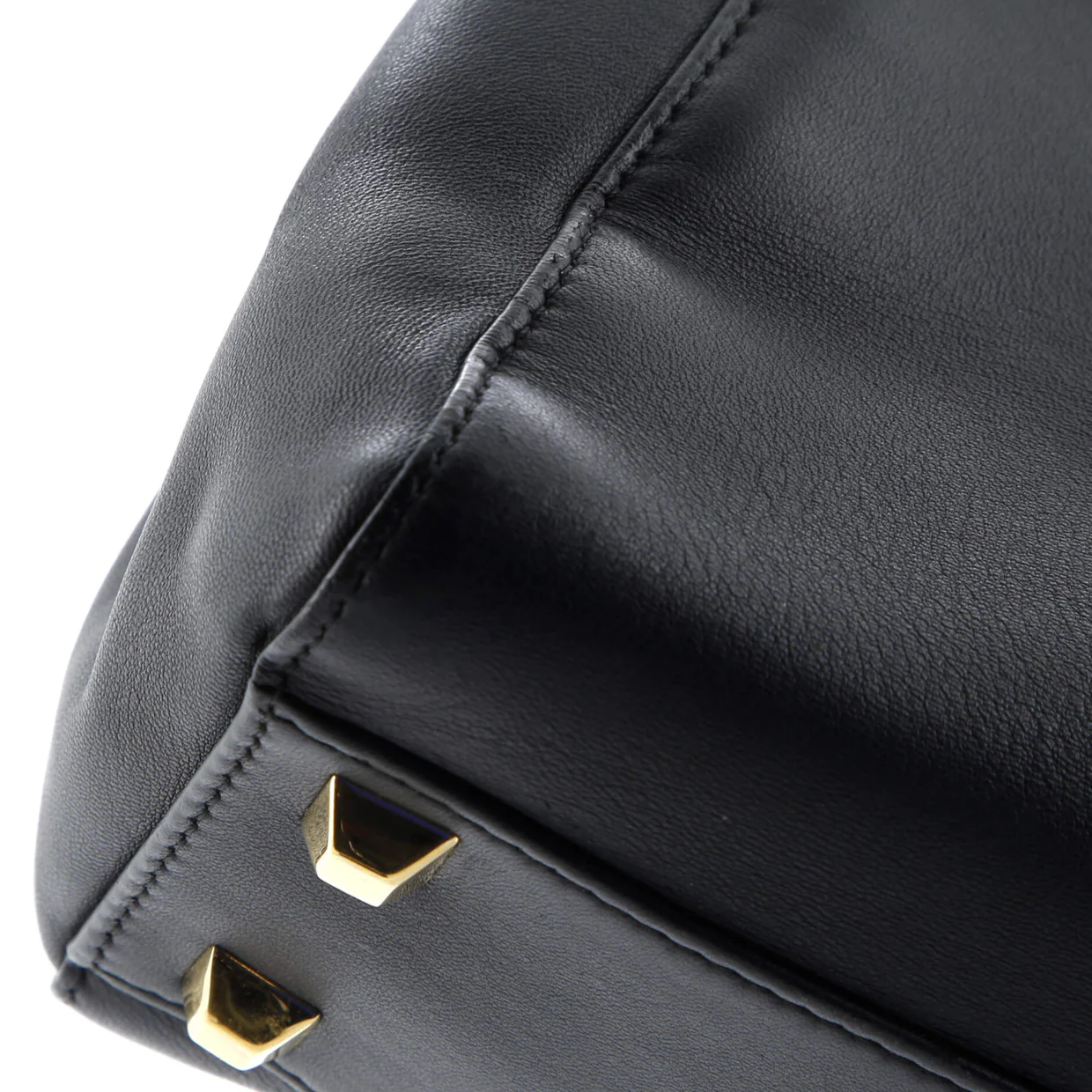 Peekaboo Bag Leather with Studded Detail Mini - Deep Luxury