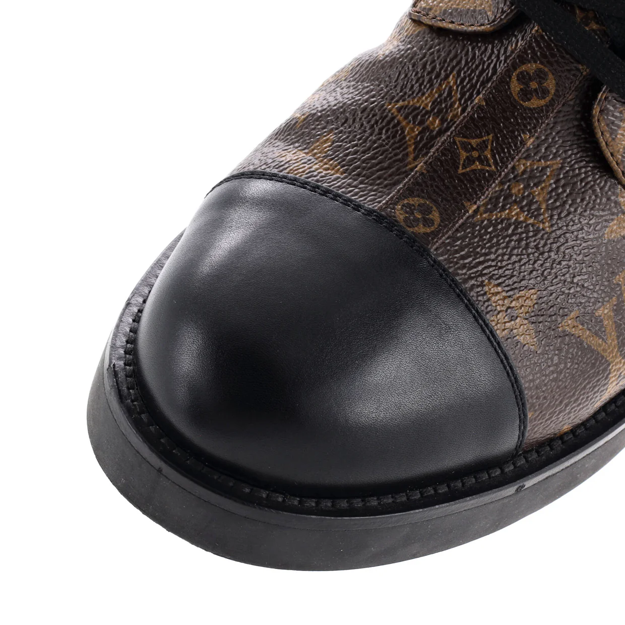 Women's Wonderland Flat Ranger Boots Monogram Canvas and Leather - Deep Luxury