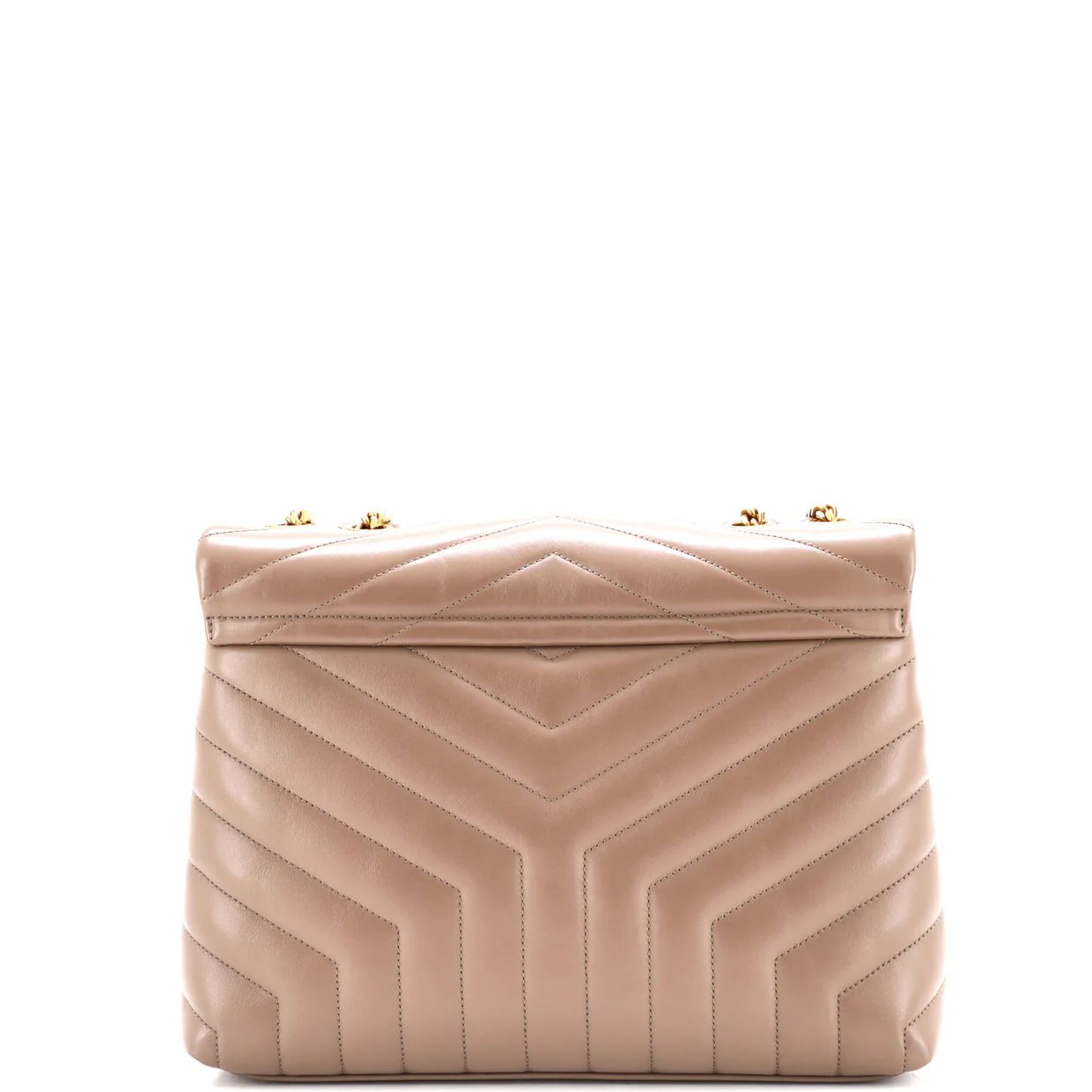 Loulou Shoulder Bag Matelasse Chevron Leather Medium - Deep Luxury