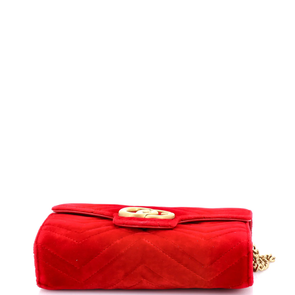 GG Marmont Chain Wallet Matelasse Velvet Mini - Deep Luxury