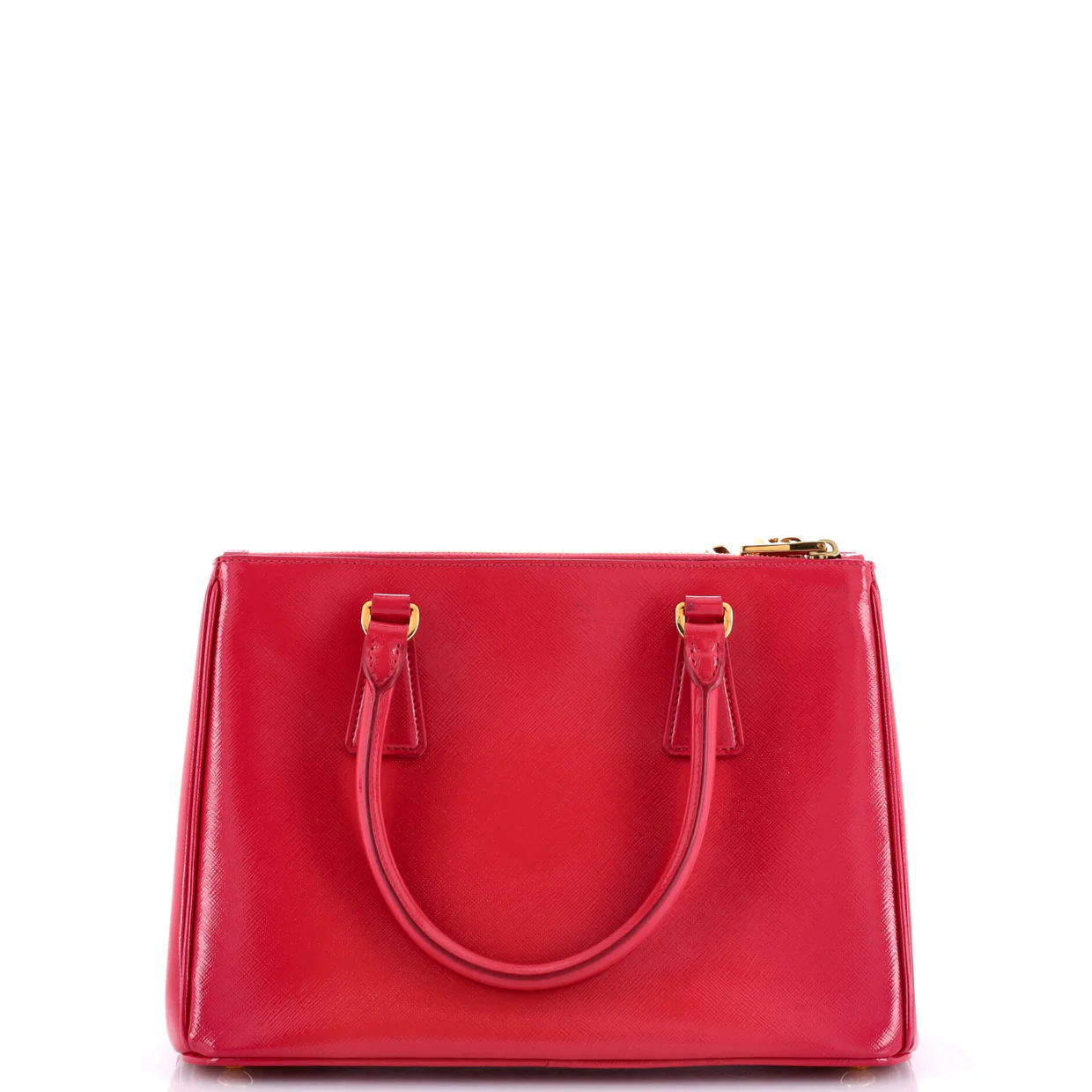 Double Zip Lux Tote Vernice Saffiano Leather Mini - Deep Luxury