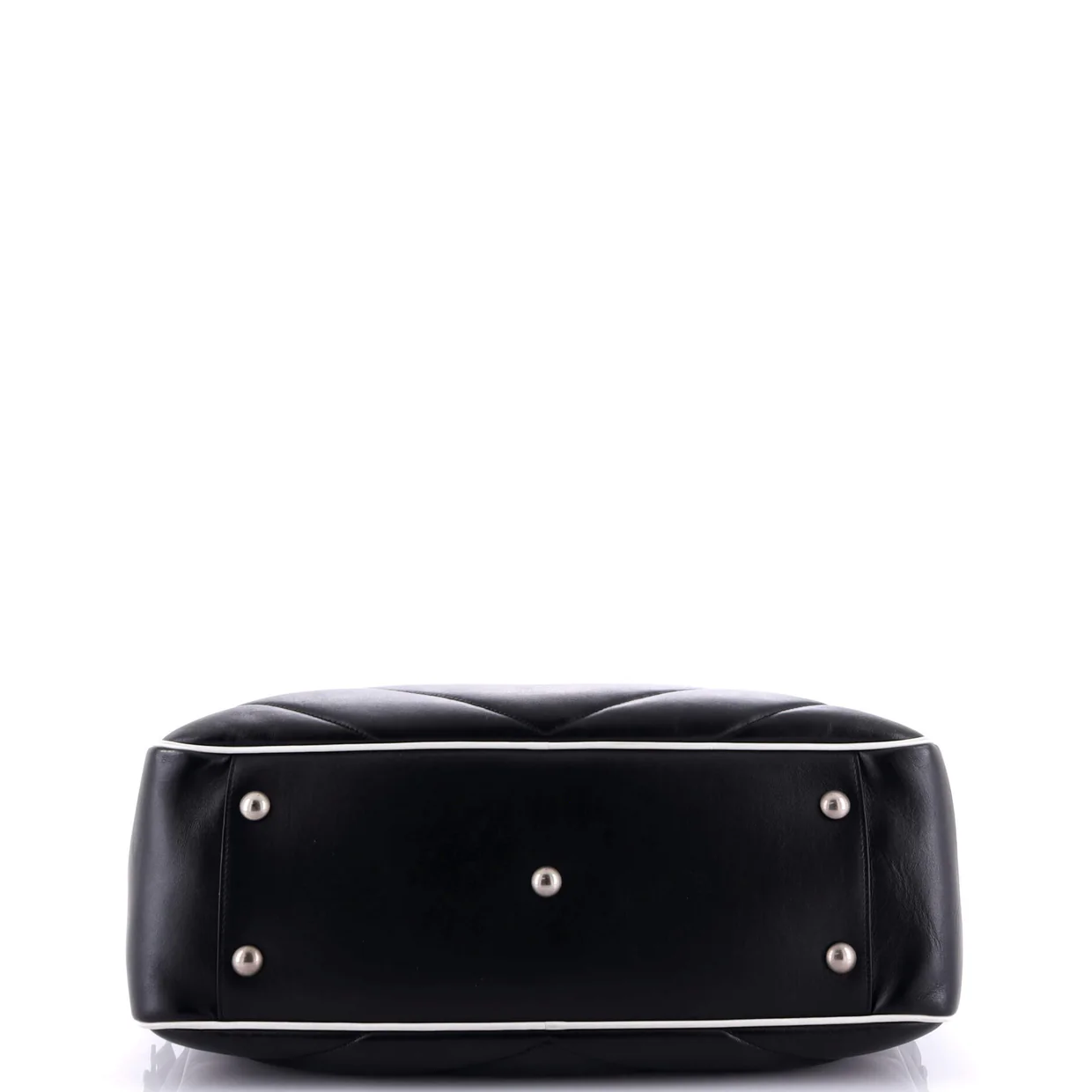 Miles Bowling Bag Matelasse Chevron Leather - Deep Luxury