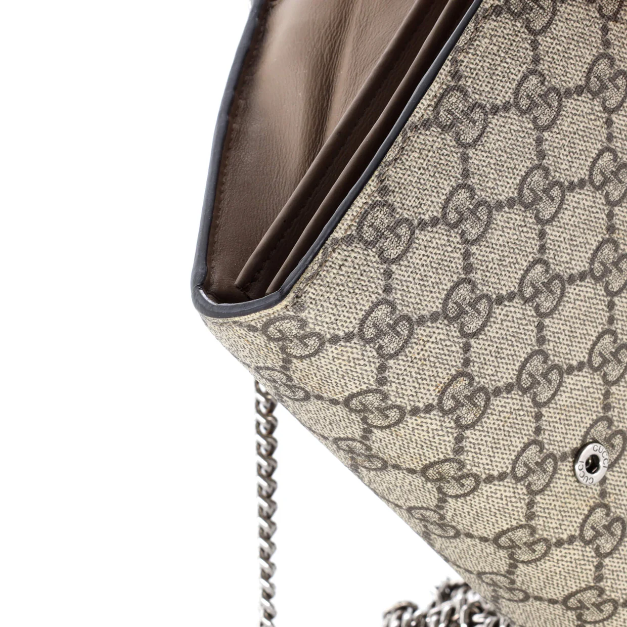 Dionysus Chain Wallet GG Coated Canvas Small - Deep Luxury