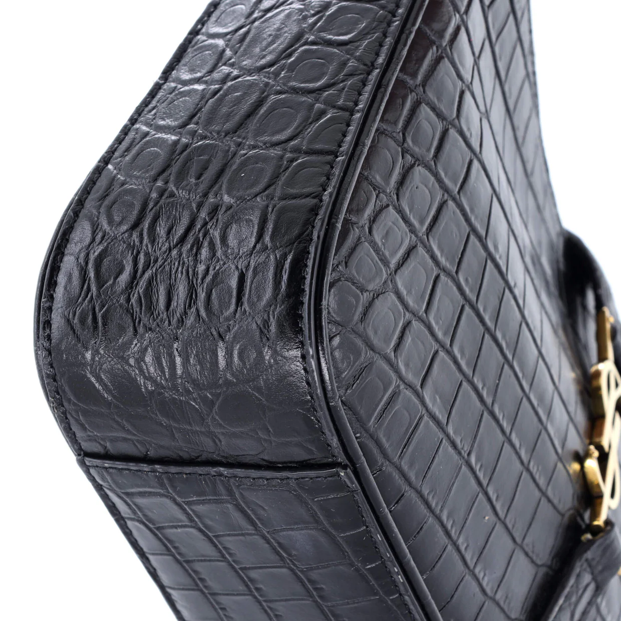 Le 5 a 7 Hobo Crocodile Embossed Leather Small - Deep Luxury