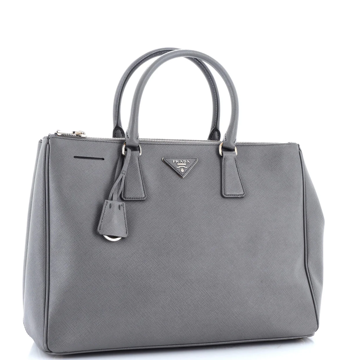 Double Zip Lux Tote Saffiano Leather Medium - Deep Luxury
