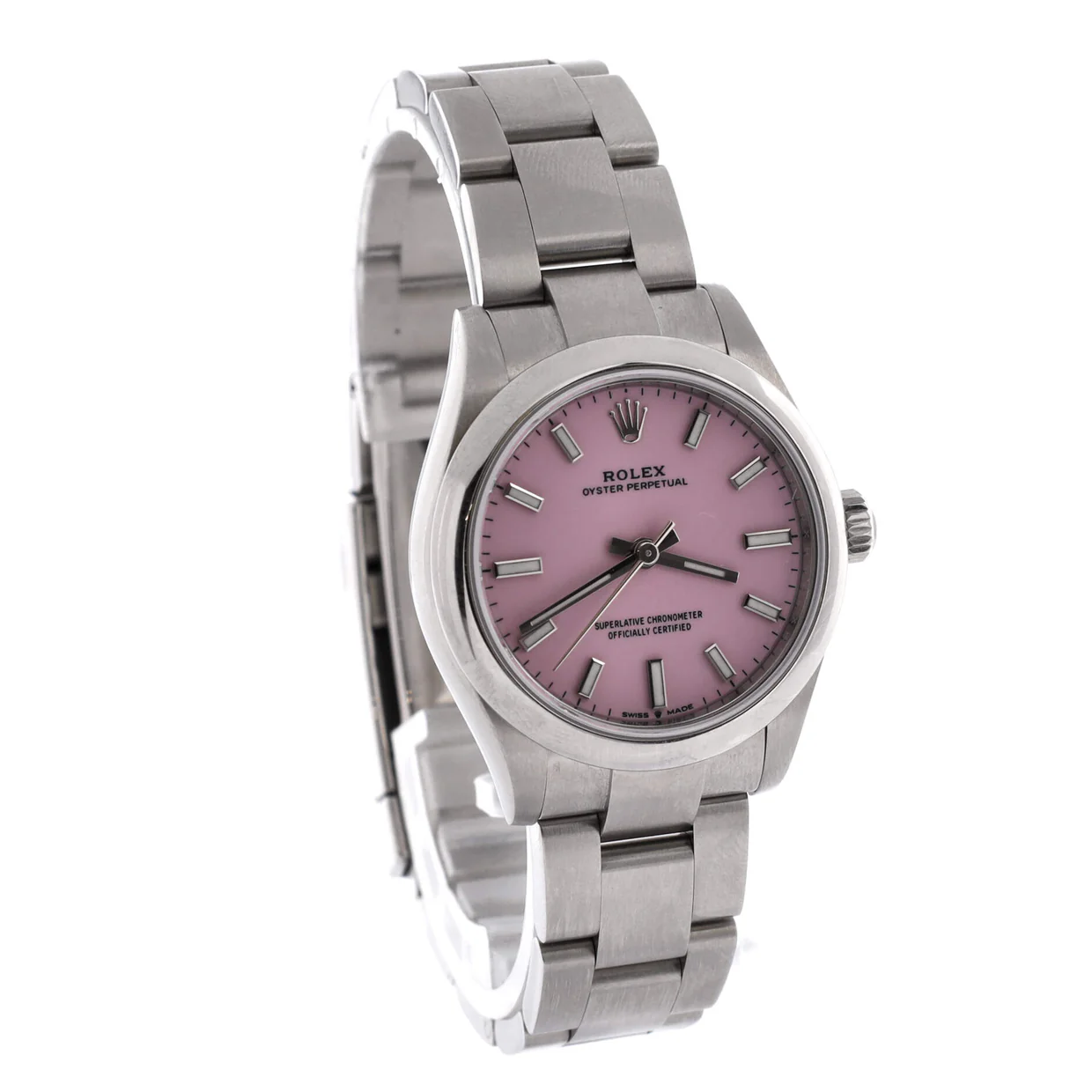 Oyster Perpetual Pink Automatic Watch Stainless Steel 31 - Deep Luxury
