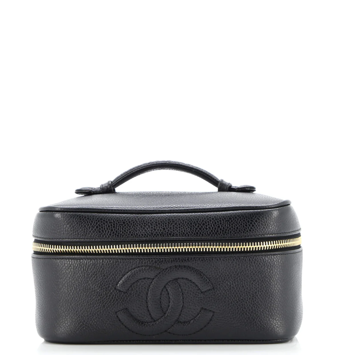 Vintage Timeless Vanity Case Caviar Mini - Deep Luxury