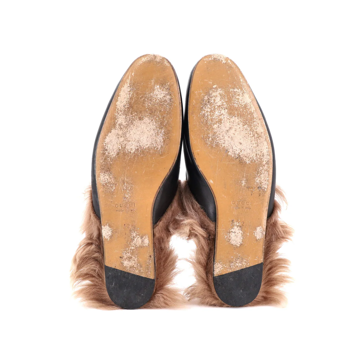 Men's Princetown Mules Leather with Fur - Deep Luxury