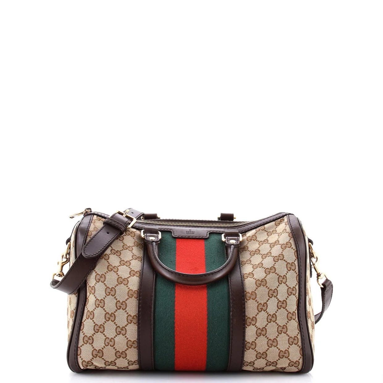 Vintage Web Boston Bag GG Canvas Medium - Deep Luxury