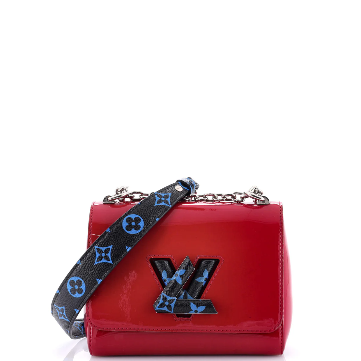 Twist Handbag Vernis with Monogram Canvas PM - Deep Luxury