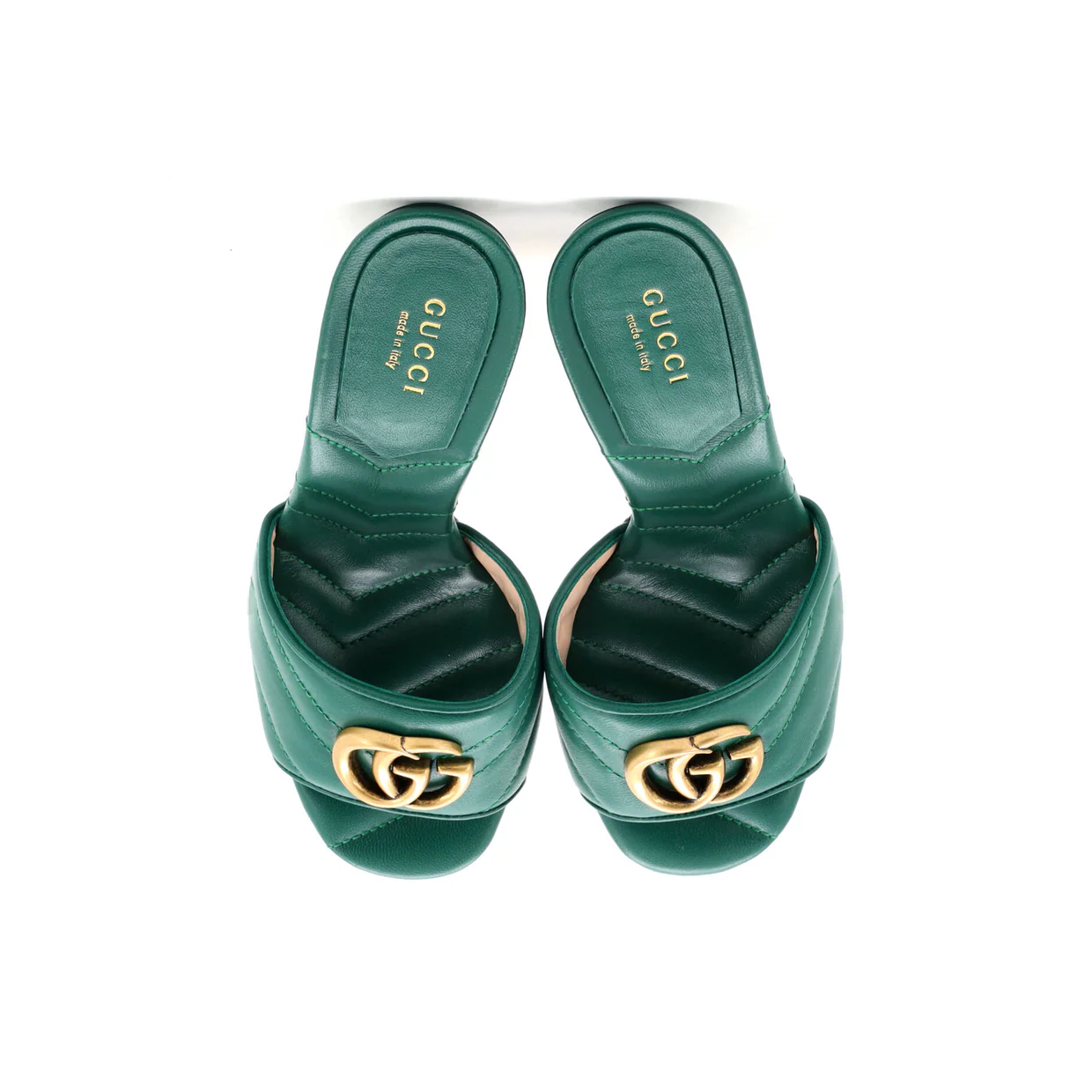Women's Marmont Slide Heeled Sandals Matelasse Leather - Deep Luxury