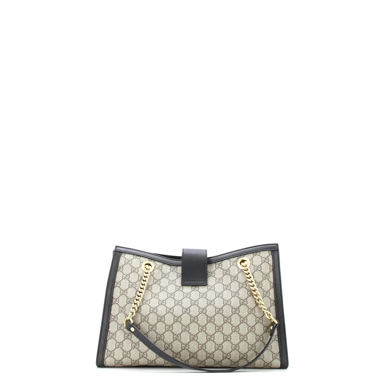 Padlock Chain Tote GG Coated Canvas with Leather Medium - Deep Luxury