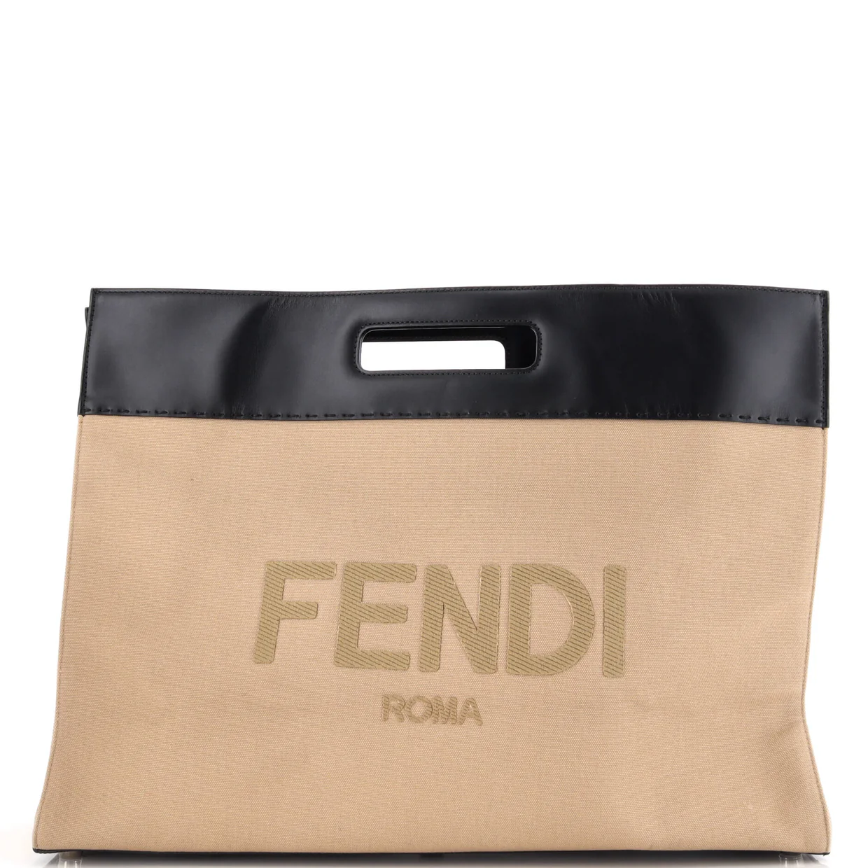 Cut Out Handle Shopper Tote Canvas Large - Deep Luxury