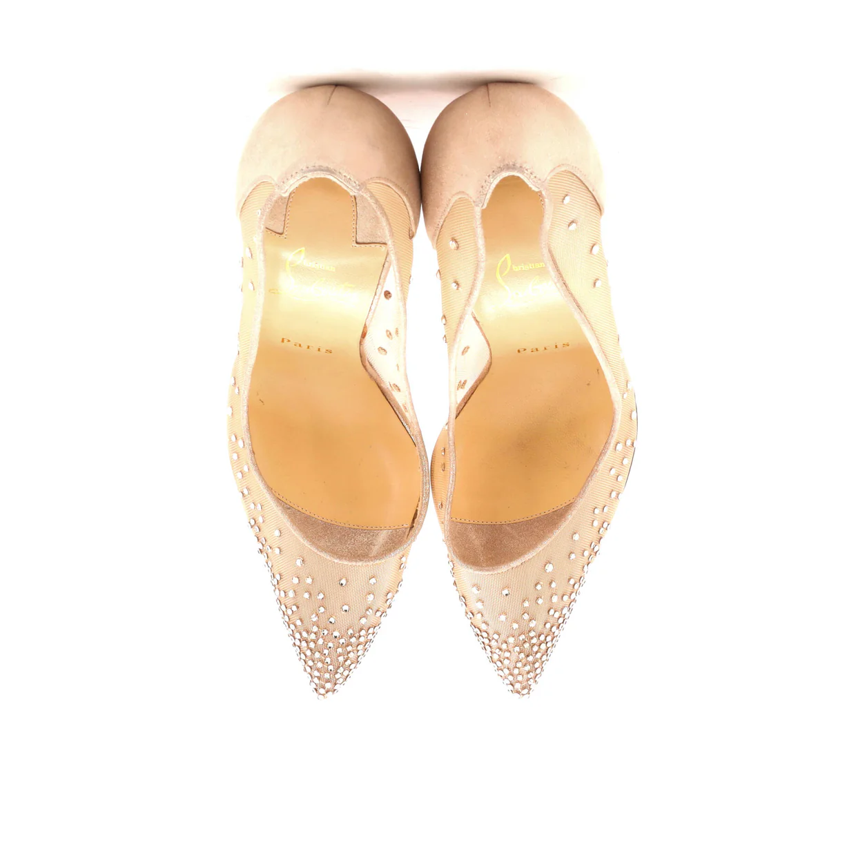 Women's Follies Strass Pumps Crystal Embellished Mesh 100 - Deep Luxury
