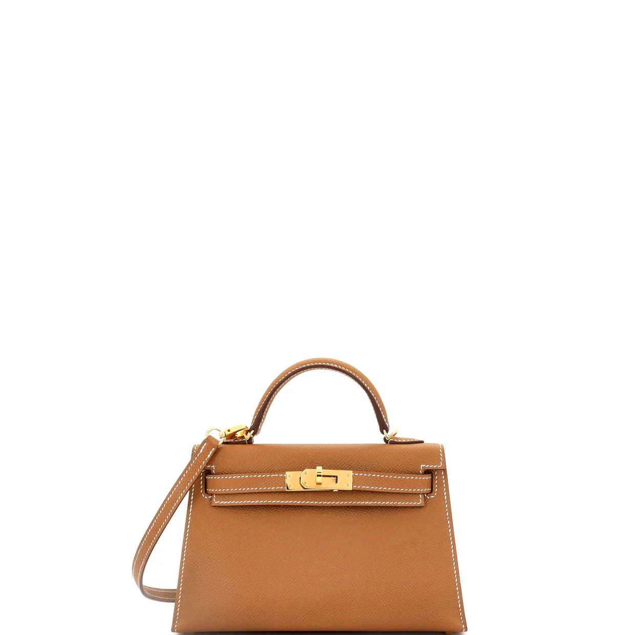 Kelly Mini II Bag Gold Epsom with Gold Hardware 20 - Deep Luxury