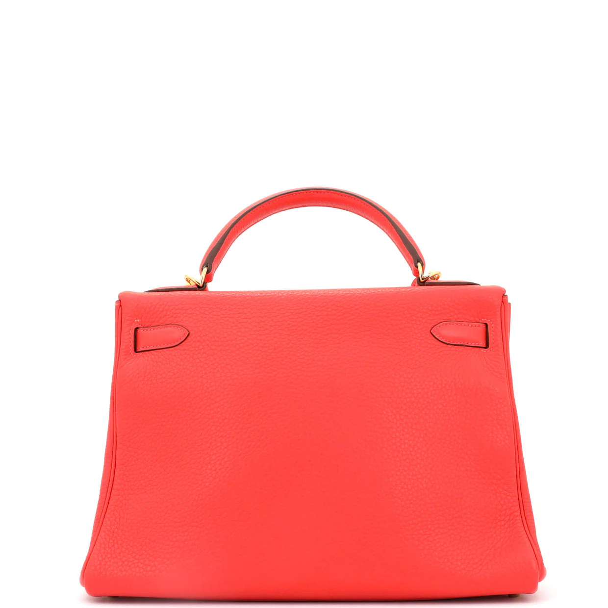 Kelly Handbag Red Clemence with Gold Hardware 32 - Deep Luxury