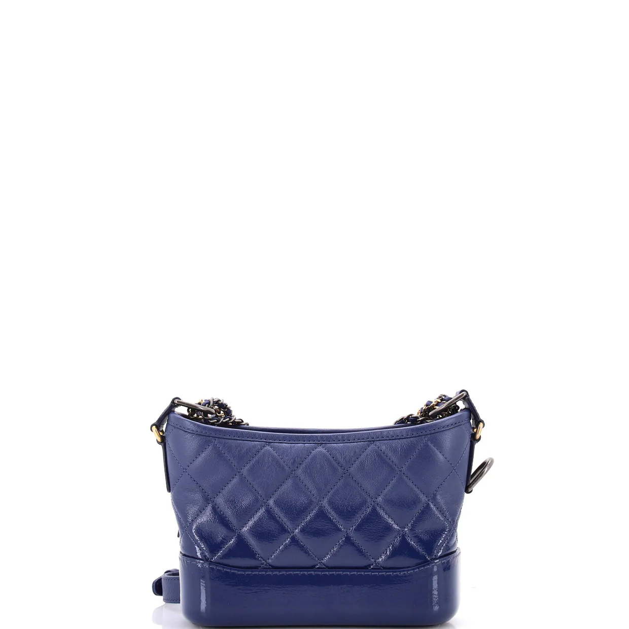 Gabrielle Hobo Quilted Goatskin and Patent Small - Deep Luxury