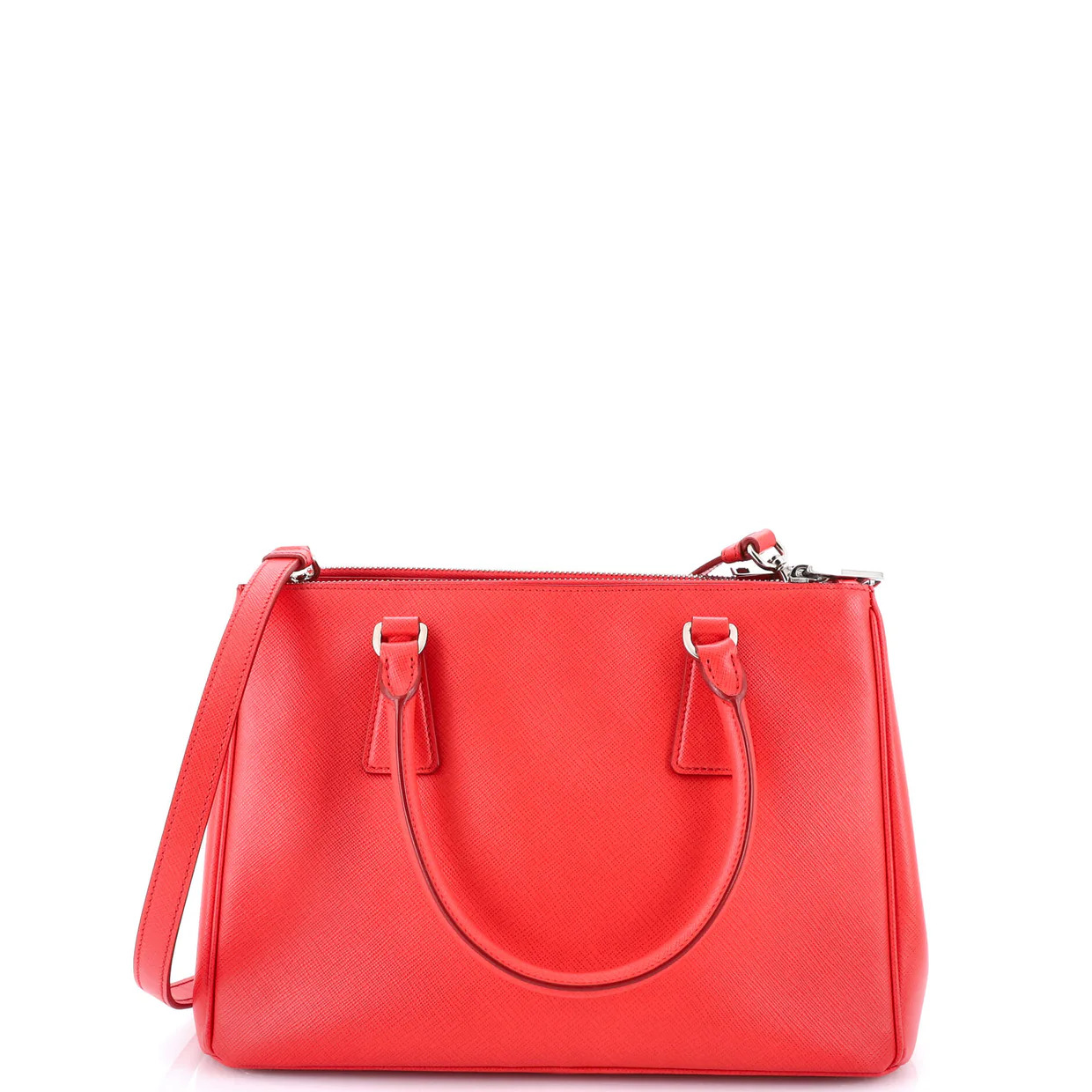 Galleria Double Zip Tote Saffiano Leather Small - Deep Luxury