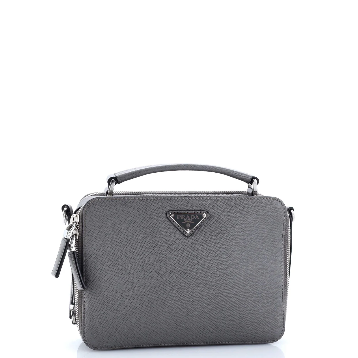 Brique Crossbody Bag Saffiano Leather Small - Deep Luxury