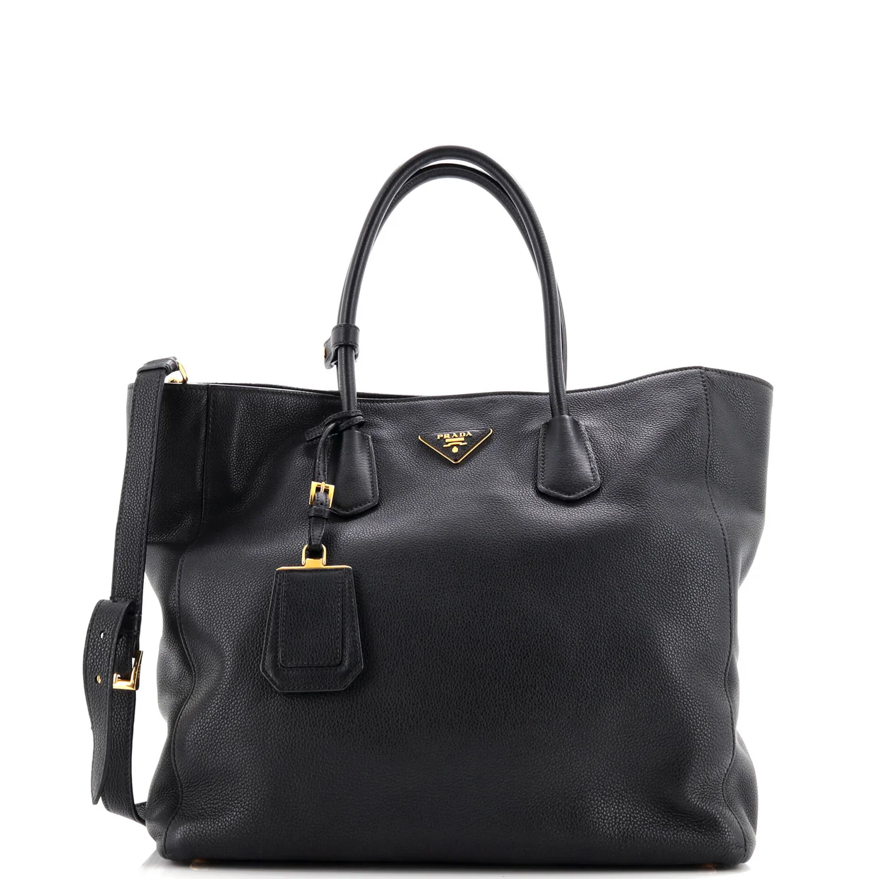 Convertible Shopping Tote Vitello Daino Medium - Deep Luxury