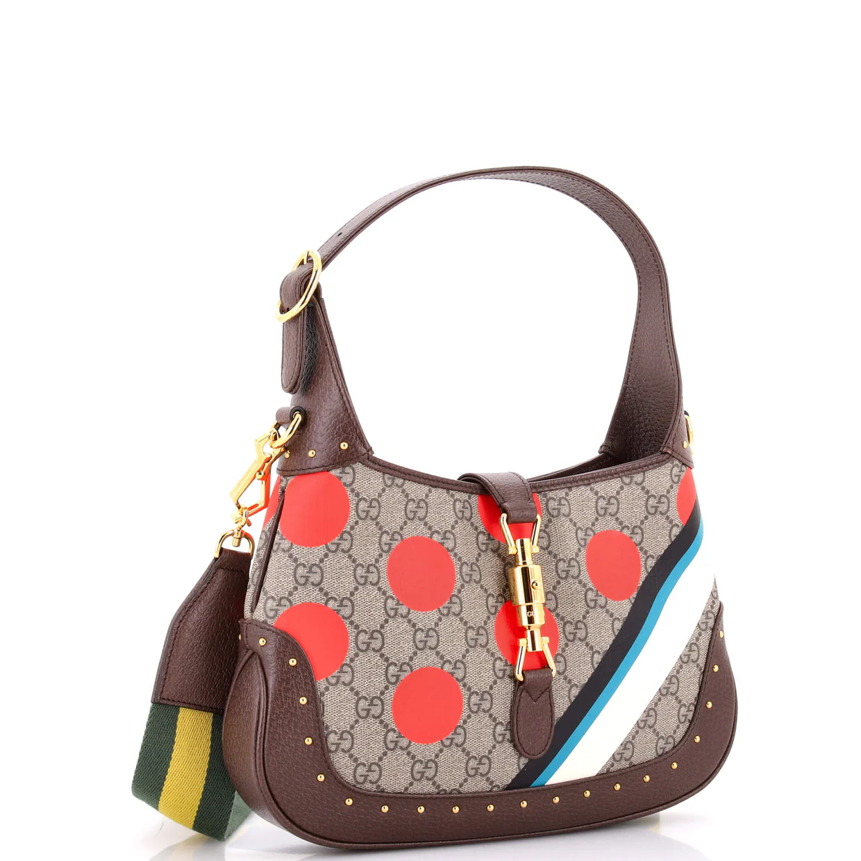 Jackie 1961 Hobo Studded Printed GG Coated Canvas Small - Deep Luxury