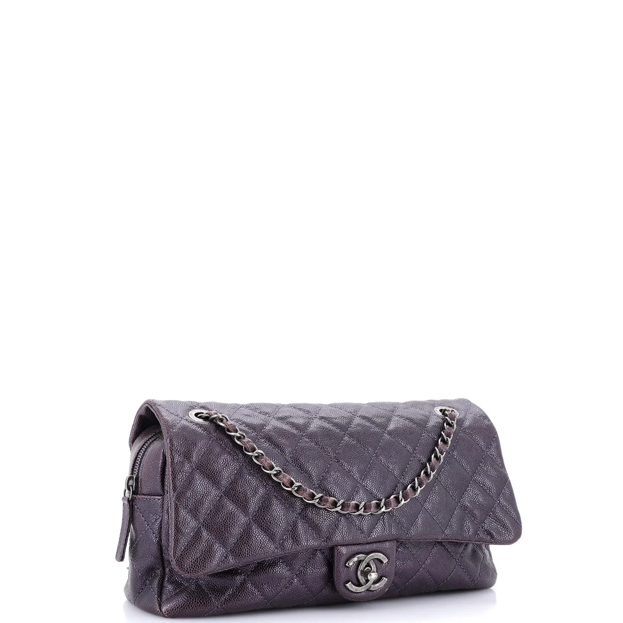 Easy Flap Bag Quilted Caviar Large - Deep Luxury