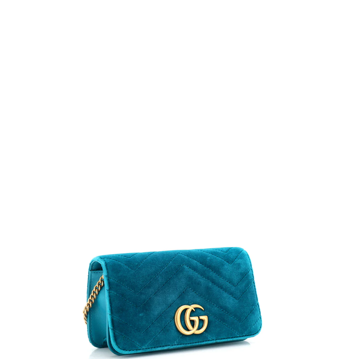 GG Marmont Chain Flap Bag Matelasse Velvet Mini - Deep Luxury