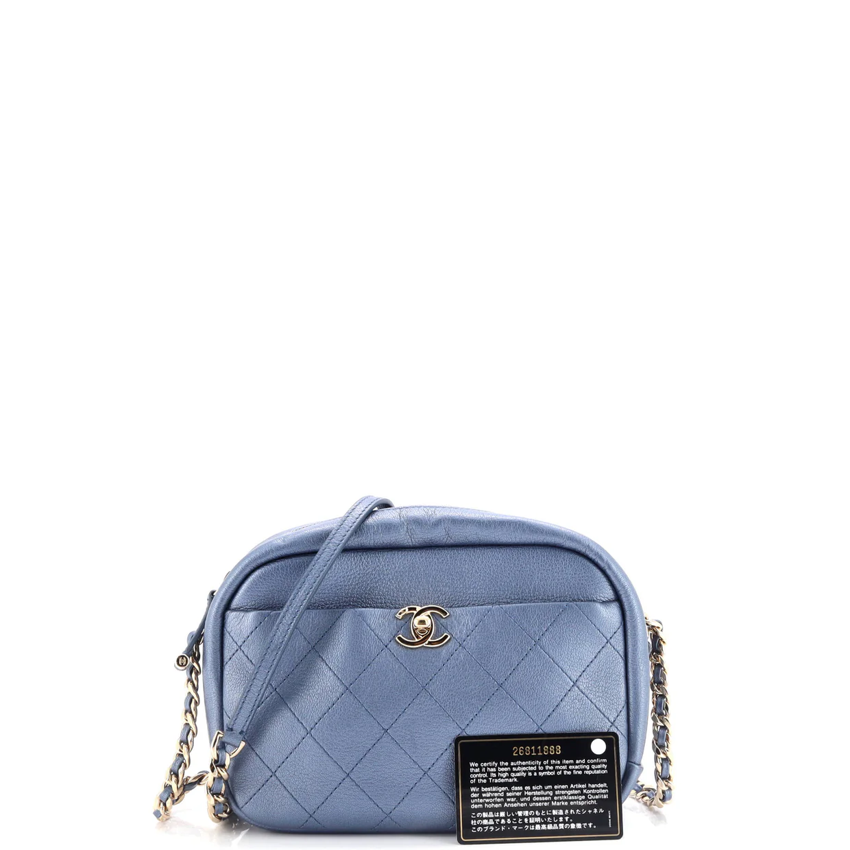 Casual Trip Camera Case Quilted Goatskin Large - Deep Luxury