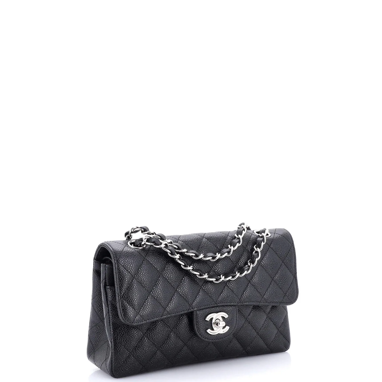 Classic Double Flap Bag Quilted Caviar Small - Deep Luxury