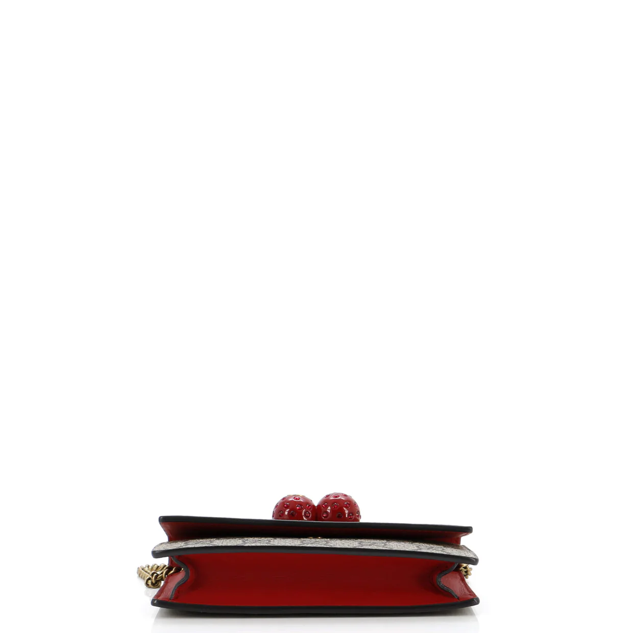 Cherries Wallet on Chain GG Coated Canvas Mini - Deep Luxury
